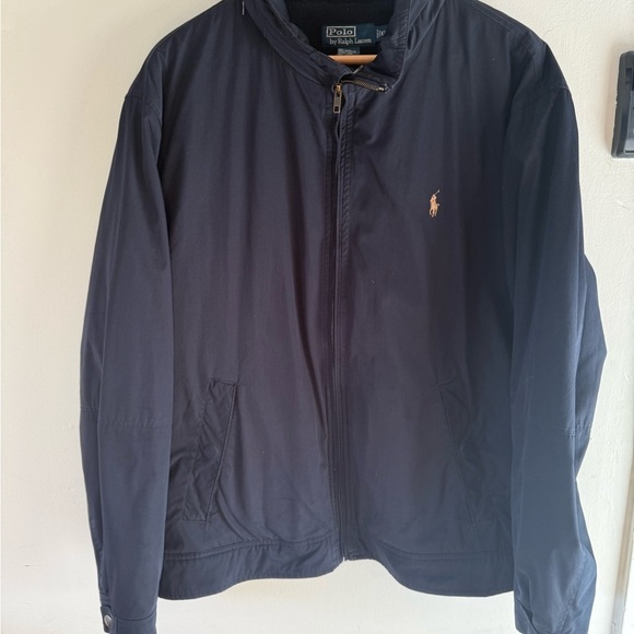 Men's Polo Ralph Lauren Jacket XL Navy Blue Full Zip Hooded - Picture 13 of 13